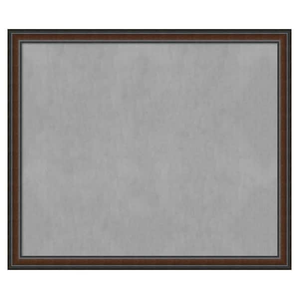Amanti Art Cyprus Walnut 53 in. x 45 in. Framed Magnetic Board