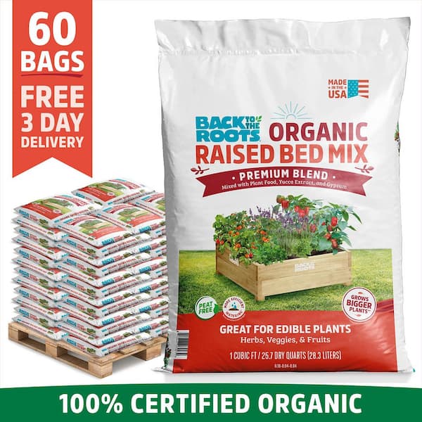 Organic Bulk Raised Bed Soil Pallet (60 1 cu.ft. Bags)