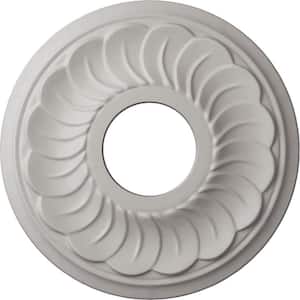 1 in. x 11-3/4 in. x 11-3/4 in. Polyurethane Jet Blackthorne Ceiling Medallion, Ultra Pure White