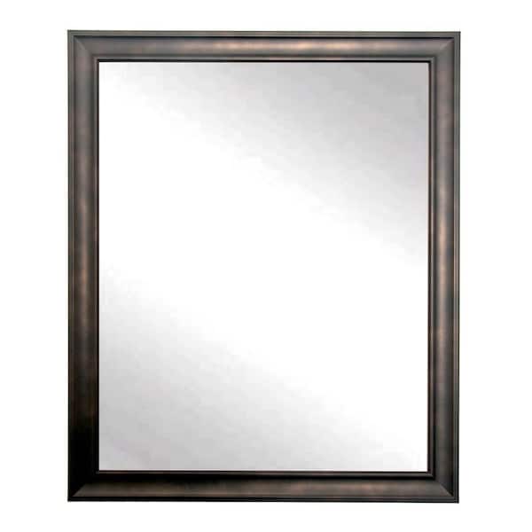 BrandtWorks New 20 in. W x 30 in. H Framed Rectangular Bathroom Vanity Mirror in Brown/Bronze