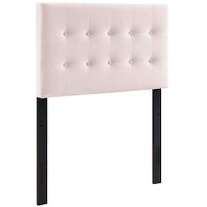Emily Pink Twin Biscuit Tufted Performance Velvet Headboard