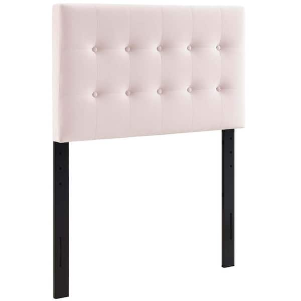 MODWAY Emily Pink Twin Tufted Performance Velvet Headboard