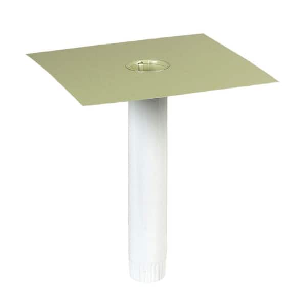 2 in. x 10 in. Downspout with Flange White