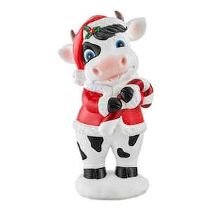 2.5 ft. LED Cow Holiday Porch Greeter