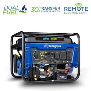 WGen5300DFc 6600/5300-Watt Dual Fuel Portable Generator with Remote Start, RV and Transfer Switch Outlets and CO Sensor