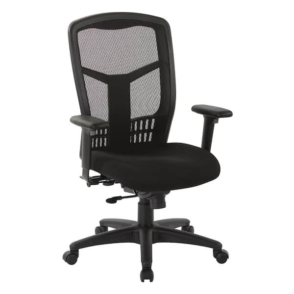 Office Star Products ProGrid 26.5 in. Width Big and Tall Coal Fabric Ergonomic Chair with Wheels