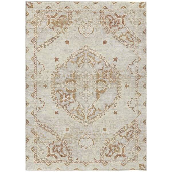 Chantille Machine Washable Indoor/Outdoor Abstract ACN3169 Cream 3 ft. x 5 ft. Area Rug
