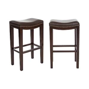 Avondale 30 in. Brown Backless Bar Stools (Set of 2)