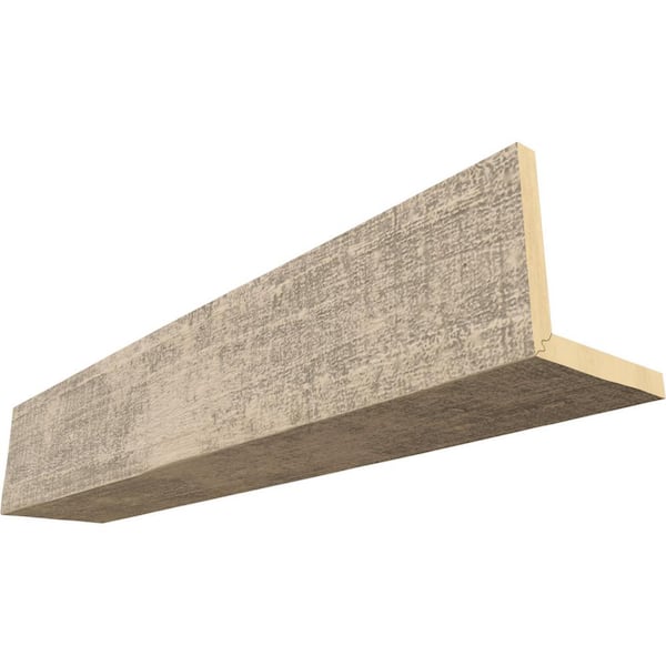 Ekena Millwork Endurathane 10 in. H x 10 in. W x 24 ft. L Rough Cedar Driftwood Faux Wood Beam
