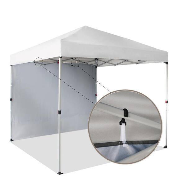 8 ft. x 8 ft. White Pop-Up Canopy L0BY1348SZ - The Home Depot