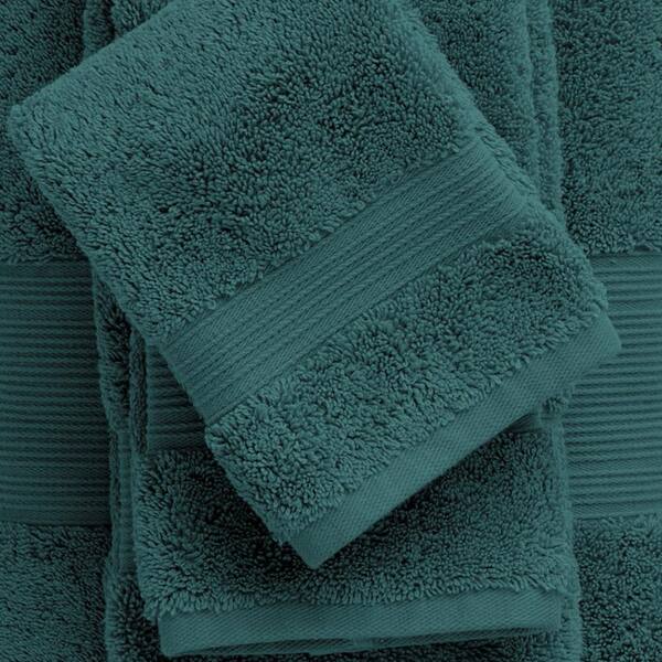 Buonaparte Egyptian Cotton Waffle Luxury Spa Towel Collection, Size: Wash Cloth, Green