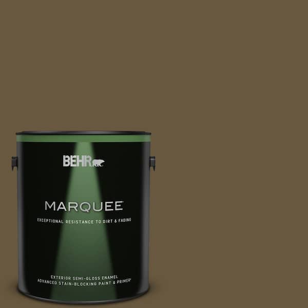 BEHR MARQUEE 1 gal. #PPU7-01 Moss Stone Semi-Gloss Enamel Exterior Paint & Primer