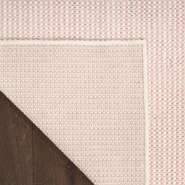 Textured Home Ivory Rose 5 ft. x 7 ft. All-over design Contemporary Area Rug