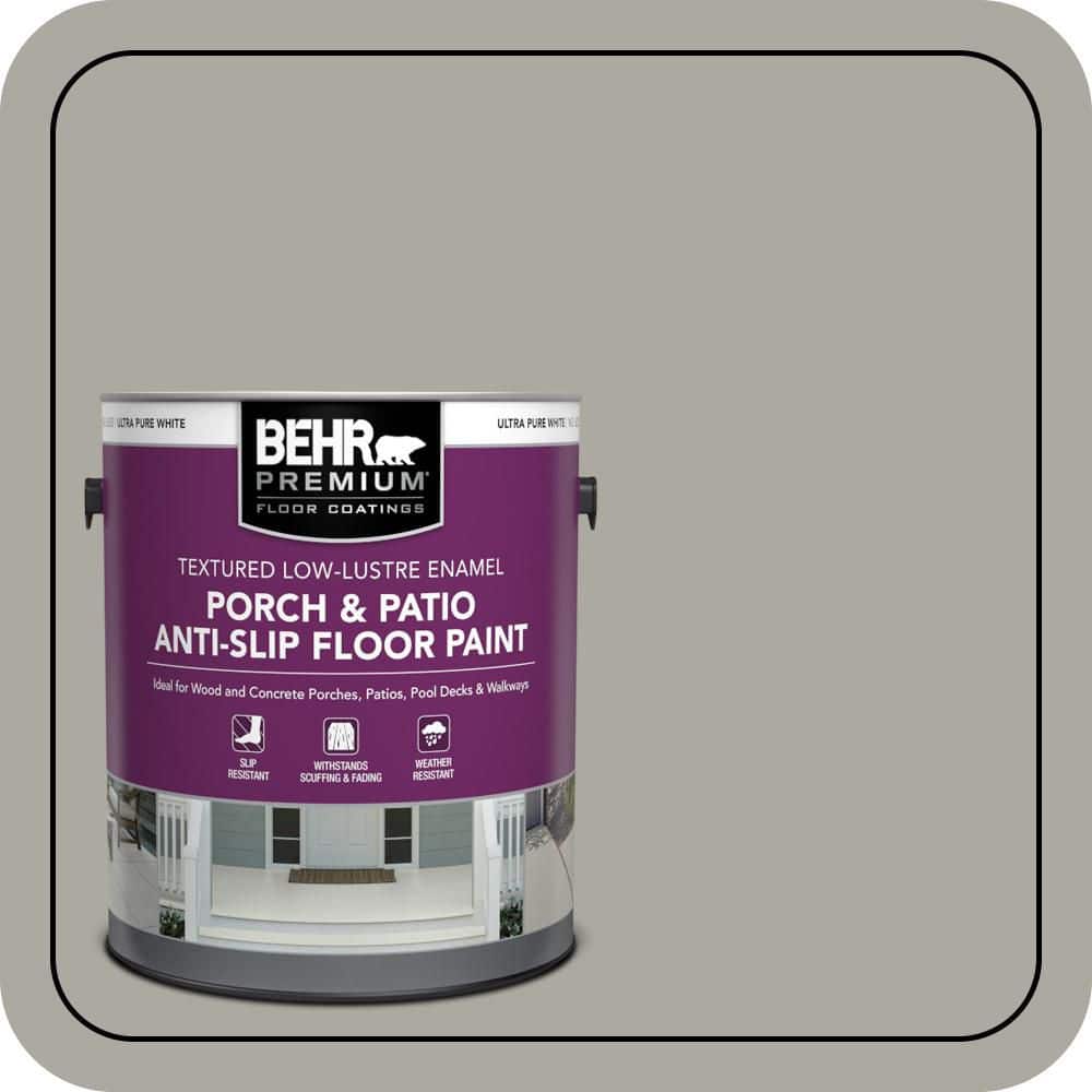 1 gal. #N360-3 Still Gray Textured Low-Lustre Enamel Interior/Exterior Porch and Patio Anti-Slip Floor Paint price history on PriceWatchPro