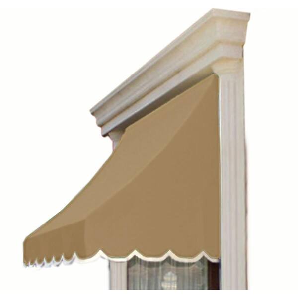 AWNTECH 3.38 ft. Wide Nantucket Window/Entry Fixed Awning (31 in. H x 24 in. D) Tan