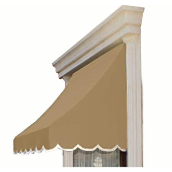 AWNTECH 4.38 ft. Wide Nantucket Window/Entry Fixed Awning (31 in. H x 24 in. D) Tan