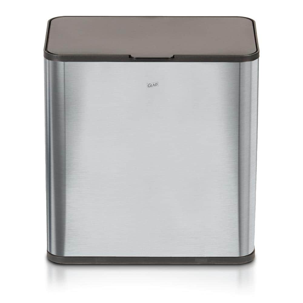 Glad 1.5 Gal. Roomate Stainless Steel Under Counter Trash Can with ...