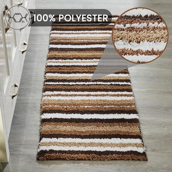 20 x 60 Griffie Collection Cafe 100% Polyester Rectangle Bath Rug - Better Trends