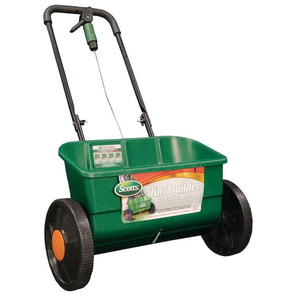 Scotts 25 lbs. 10,000 sq. ft. Turf Builder Classic Drop Spreader for Seed and Fertilizer