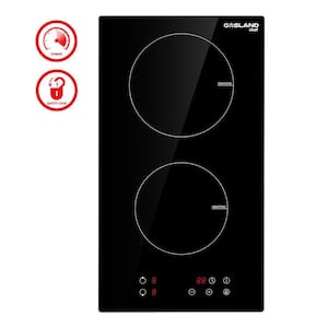 12 in. Induction Built-In Vitro Ceramic Surface Modular Electric Cooktop in Black with 2 Elements