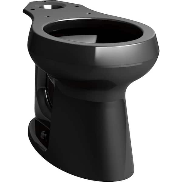 KOHLER Highline Comfort Height Round Toilet Bowl Only in Black