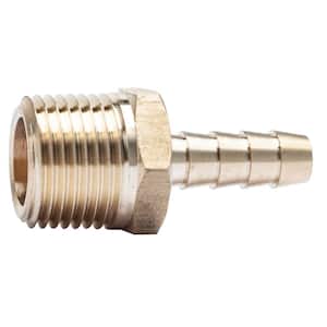 1/4 in. ID Hose Barb x 3/8 in. MIP Lead Free Brass Adapter Fitting (5-Pack)