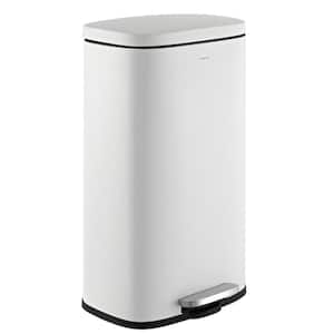 Curtis 8 Gal. Step-Open Trash Can with White