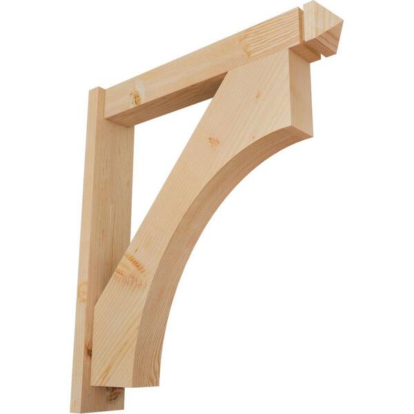 Ekena Millwork 6 in. x 34 in. x 30 in. Douglas Fir Westlake Arts and Crafts Smooth Outlooker