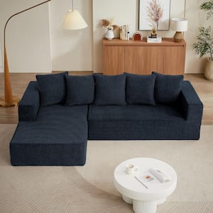 Boyel Living 105.2 in. Wide Straight Arm Chenille L-Shaped