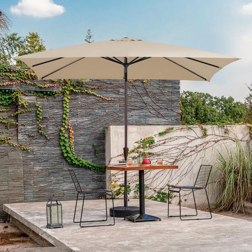 Pure Garden 10 ft. Rectangular Market Tilt Patio Umbrella