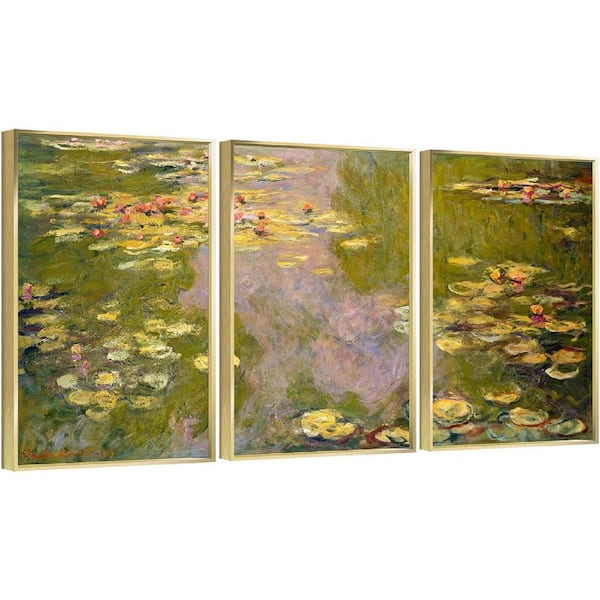 Unbranded Framed Canvas Wall Art Oil Paintings Impressionism Aesthetic Art Print, 3 Panels, 12 in. x 16 in.