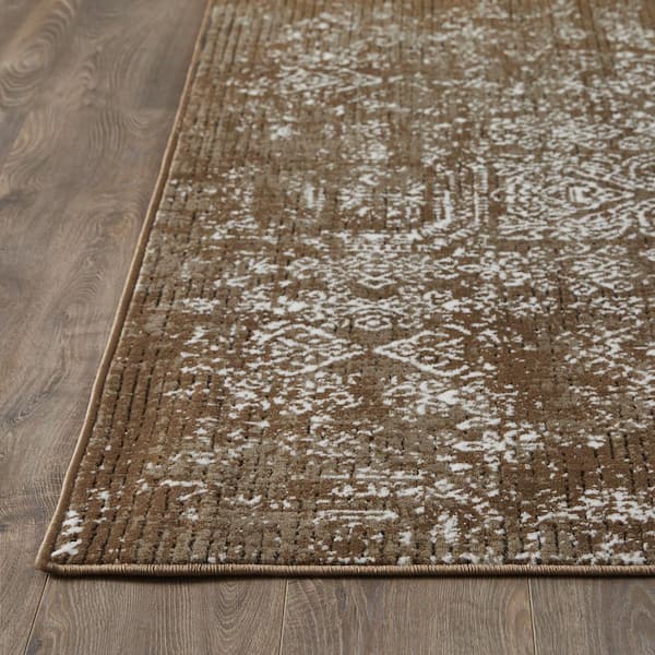 Aysal Armilli Beige 9 ft. 10 in. x 12 ft. 10 in. Geometric Polypropylene Indoor Area Rug