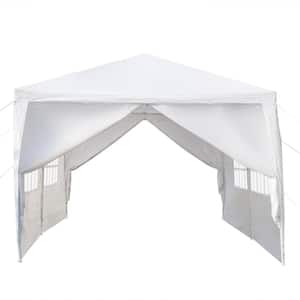 20 ft. x 10 ft. x 8.5 ft. White Waterproof Tent with Spiral Tubes For Household; Wedding; Party; Parking Shed