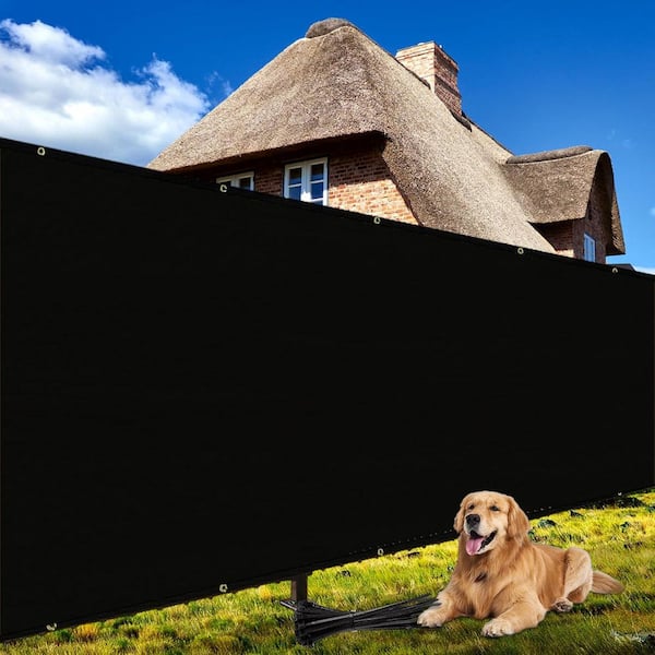 ITOPFOX 6 ft. x 50 ft. Privacy Screen Fencing Mesh Shade Net Cover for Garden and Heavy-Duty in Black
