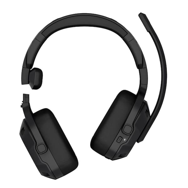 dezl Black Wireless Bluetooth Over the Head Headset 210 with LED FLashlight
