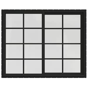 60 in. x 48 in. V-4500 Series Bronze FiniShield Vinyl Left-Handed Sliding Window with Colonial Grids/Grilles