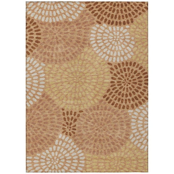 Chantille Machine Washable Indoor/Outdoor Abstract ACN2492 Copper 3 ft. x 5 ft. Area Rug
