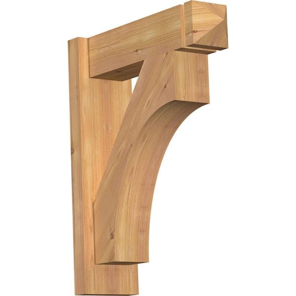 Ekena Millwork 6 in. x 22 in. x 18 in. Western Red Cedar Westlake Arts and Crafts Smooth Outlooker