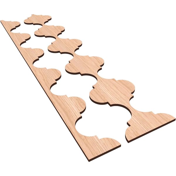 Ekena Millwork Marrakesh 47 in. H x 0.375 in. W Slatwall Panels in Hickory 12-Pack