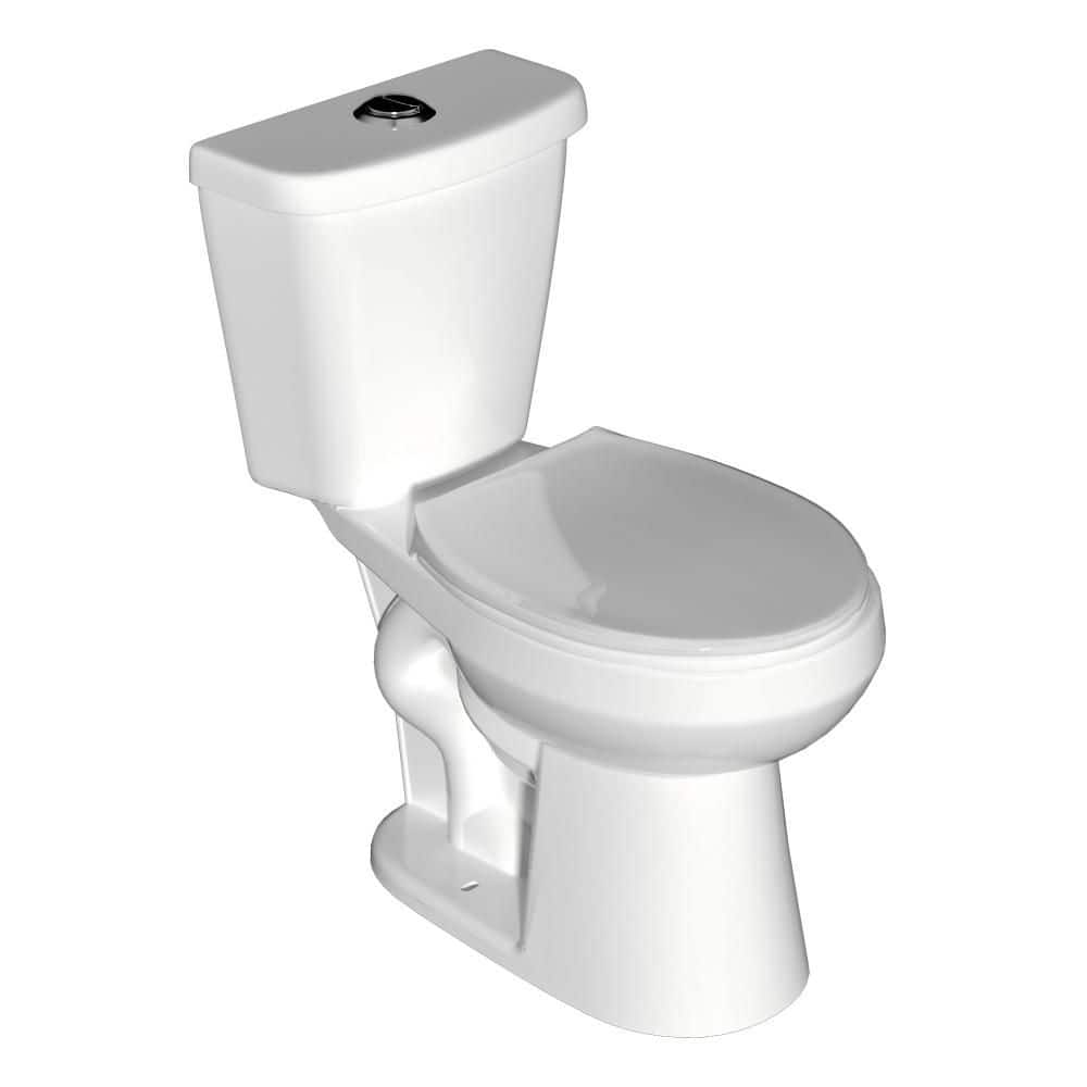 17 in. 2-Piece 1.1/1.6 GPF Dual Flush Round Toilet in White with Soft-Close Seat price history on PriceWatchPro