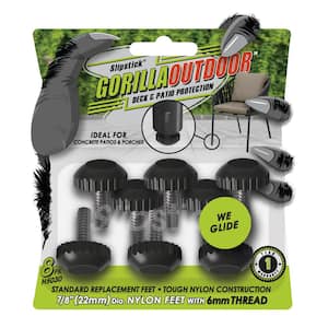 Gorilla Outdoor Threaded Nylon M6 Chair Pads Glide