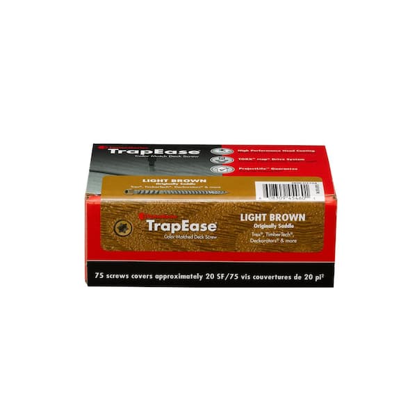 2-1/2 in. Light Brown Torx Trim Head TrapEase Composite Deck Screws (75 Pack)