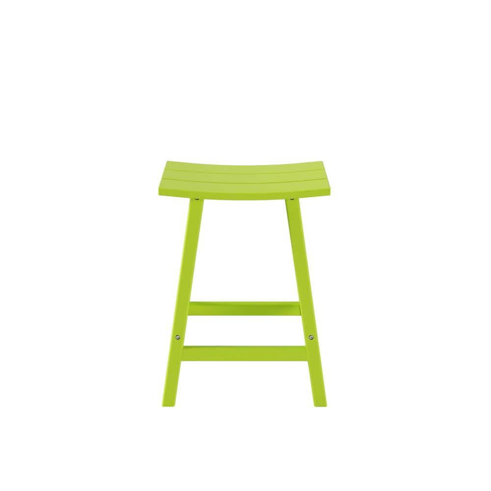 Laguna 24" Lime HDPE Weather-Resistant Outdoor Patio Counter Stool