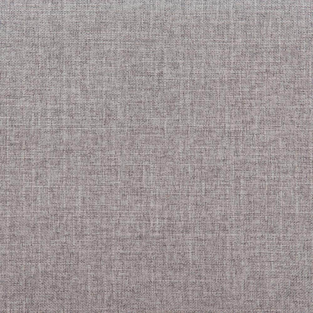 Gray Poly Linen Armless Accent Chair with Plywood Frame