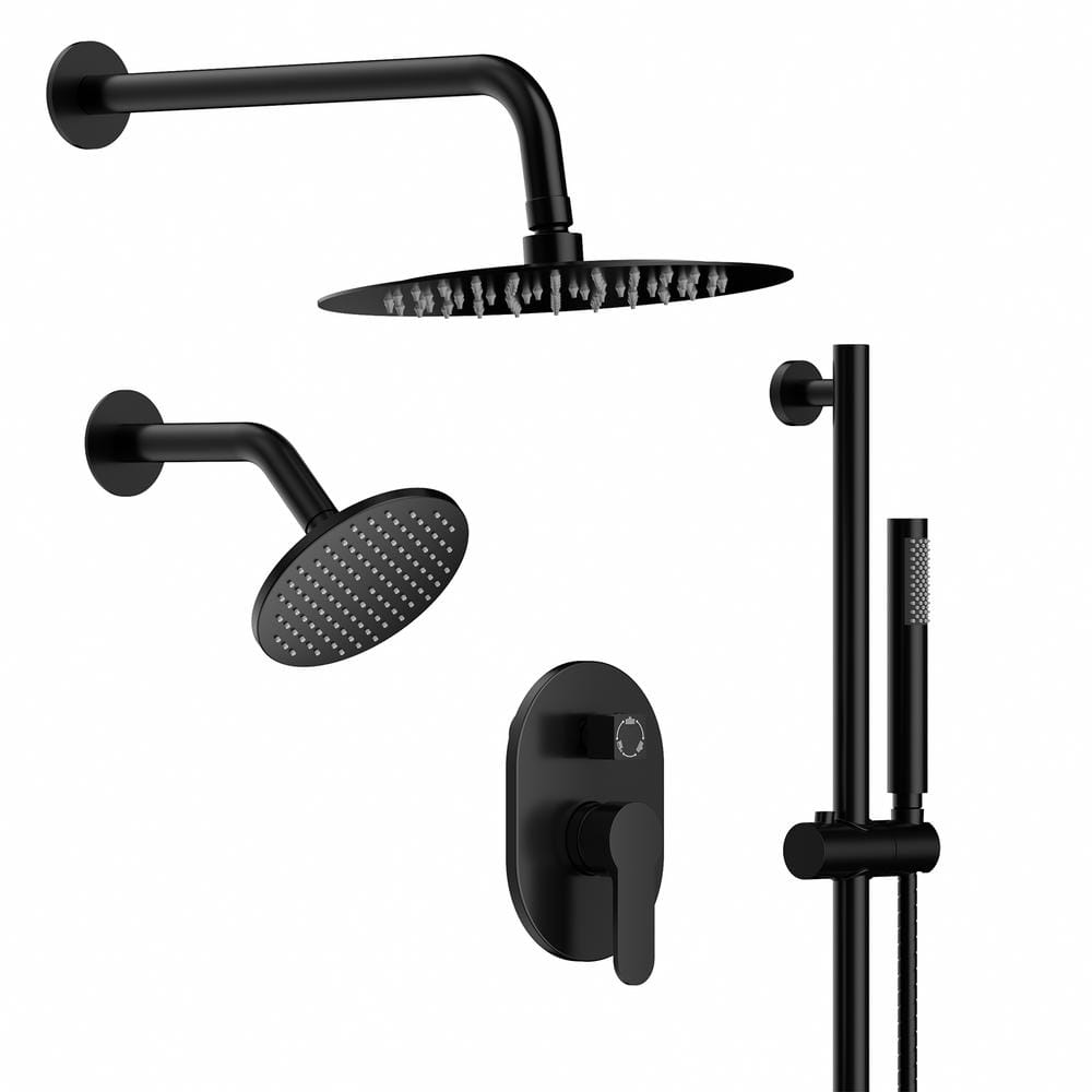 CRANACH 3-Spray Dual Shower Heads Wall Mount and Handheld Shower Head 2 ...