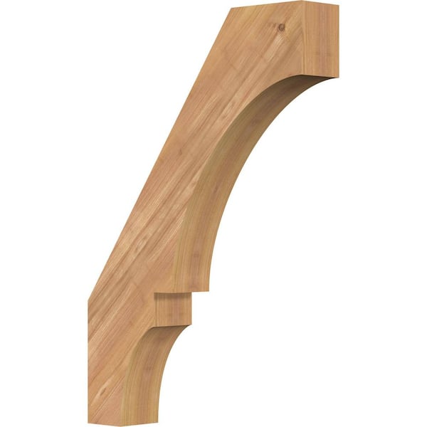 Ekena Millwork 3 1/2"W x 18"D x 26"H Balboa Smooth Knee Brace, Western Red Cedar