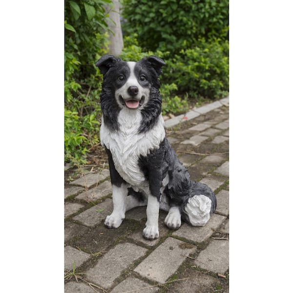 Sitting Border Collie Puppy Statue