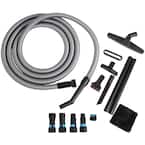 20 ft. Vacuum Hose with Expanded Multi-Brand Power Tool Dust Collection Adapter Set and Attachment Kit for Wet/Dry Vacs