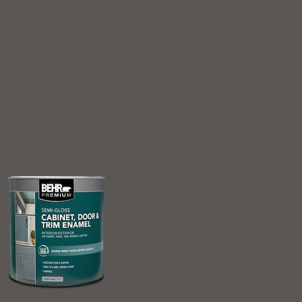 BEHR PREMIUM 1 qt. #MQ2-62 Peppery Semi-Gloss Enamel Interior/Exterior Cabinet, Door & Trim Paint