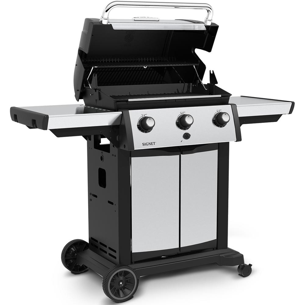 Stainless Steel Propane Gas Grill with Rotisserie and Smoker